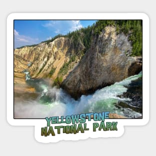 Yellowstone National Park - Top of the Lower Falls of the Yellowstone River Sticker